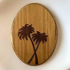 Palm tree at sunset wood wall art, geometric palm tree wall decor, 3d minimalist sunset landscape wooden hanging. Palm Tree Wood Art By Tworabbitsart Etsy In 2020 Wood Art Wood Burning Art Burning Flowers