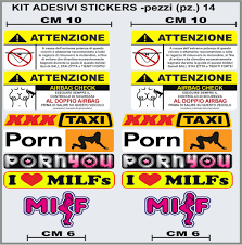 Kit Adesivi Stickers Moto decal fun tube porn milf youporn faketaxi fun -14  Pezzi- Scegli Colore cod.1086 (Multicolor) : Amazon.it: Auto e Moto