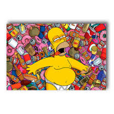 Quadro homer simpson do desenho os simpsons cantando com garrafa. Placa Decorativa Homer Simpsons Cerveja 30x40 Cm Leroy Merlin
