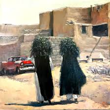 حي كويتي قديم شرق بريشة الفنان الكويتي عبدالعزيز ارتي Arabian Art Art Painting
