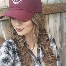 Hats Braids Just Rooting For My Favorite Team Hairstyles Hair Styles Curly Hair Styles Pigtail Braids