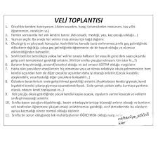 Veli Toplantisi Rehber Ogretmen Sinif Idaresi Okul Oncesi