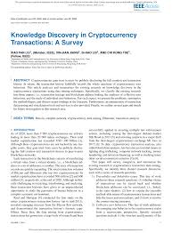 Code for tracing transactions across cryptocurrency ledgers (which focuses on shapeshift). Pdf Knowledge Discovery In Cryptocurrency Transactions A Survey
