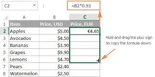 Drag The Formula Down To Copy It To Other Cells In A Column Formula Excel Fortress