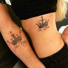 His And Hers Bracelets King And Queen Crown Bracelets For Couples Set Of 2 In 2021 Cute Matching Tattoos Husband Tattoo Girlfriend Tattoos