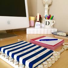 Navy White Gold Desk Accessories D Monogram Mug Cute Home Office Space Cute Office Supplies Dorm Room Bedding Dorm Room Desk