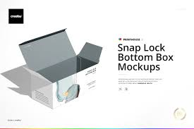 It's available for both personal and commercial use. Snap Lock Bottom Box Mockup Set Creative Photoshop Templates Creative Market