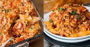 Directions coarsely chop cabbage in large casserole dish sprayed with pam. Unstuffed Cabbage Roll Casserole Spend With Pennies