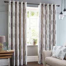 Fern Grey Lined Eyelet Curtains Dunelm Living Room Eyelet Curtains Window Treatments Living Room Curtains Bedroom