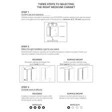 Use these instructions if your medicine cabinet is a surface mounted medicine cabinet. Kohler Verdera 20 In W X 30 In H Surface Mount Lighted Medicine Cabinet K 99003 Tlc Na The Home Depot