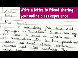 Write a letter to the editor of hindustan times about the disregard shown by the industries near the rivers towards the environment, causing water pollution by discharging their follow the format. Write A Letter To Friend Sharing Your Online Learning Experience Informal Letter Writing Handwriting Youtube