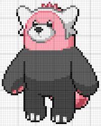 Bewear Pixel Art Pattern Pixel Art Pokemon Pixel Art