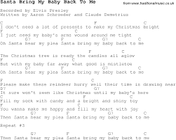 Christmas Carol Song Lyrics With Chords For Santa Bring My Baby Back To Me Christmas Carols Songs Songs Christmas Song