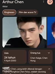 Kenali Chen Arthur: Aktor Tionghoa Terkenal di Dunia Hiburan!