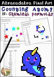 Counting Atoms In Chemical Formulas Pixel Art Digital Review Distance Learning Science Teaching Resources Teaching Chemistry Counting Atoms
