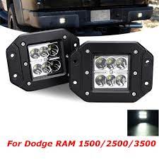 Mounts flush to the outside of the grille, where the light bar will be exposed with no grille in front of it. 2pcs 4 Flush Mount Flood 6 Led Light Bar Backup Reverse Rear Bumper Lamp For Truck Offroad Suv Atv Bar Boat Dodge Ram Light Bar Work Light Aliexpress