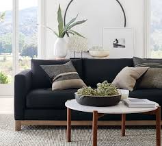 These comfortable sofas & couches will complete your living room decor. Jake Wood Base Fabric Sofa Pottery Barn