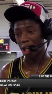 Our G of the game is Robert Pierson he finished with 18 tonight for Saginaw  to help them get a victory over Detroit Pershing. #mhsaa #playerofthegame  #basketball #highschoolbasketball ...