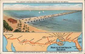 We completely replaced the original bridge with a cg one to allow for the insane bridge structure. Lake Pontchartrain Bridge New Orleans La Postcard