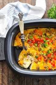 Slow cooker/instant pot bacon avocado breakfast casserole pork salt, oil, bacon, bell pepper, large eggs, avocado, milk, shredded cheese and 3 more sesame pork casserole food.com imagine all those wonderful flavors rolled into one fantastic casserole. Crock Pot Breakfast Casserole The Seasoned Mom