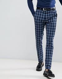 L'écossais est un motif de l'automne et de l'hiver par excellence que l'on peut porter en pantalon. Pantalon De Costume Super Skinny A Carreaux Ecossais Jean Asos Pour Homme En Coloris Bleu Lyst