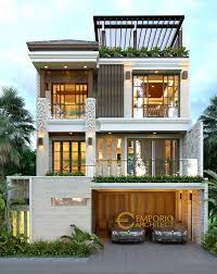 Middle notes are ginger, violet, gardenia and sage; Desain Rumah Ibu Dan Bapak Rifki Di Jakarta Bungalow House Design Small House Elevation Design Duplex House Design
