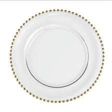 Set of 8 | 13 clear glass charger plates with teal green and gold braided rim, plate chargers, round charger plates, dining & serving there are 108 clear glass charger for sale on etsy, and they cost 42,75 $ on average. Clear Gold Rim Glass Charger Plates For Wedding Buy Glass Beaded Charger Plate Gold Glass Charger Plates Beaded Clear Glass Plate With Gold Product On Alibaba Com