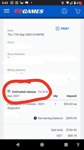 Some australians today received an unwelcome shock from the worst possible news: I Pre Ordered The Ps5 On The Day Got Confirmation And Everything Please Tell Me The 31st Of December 2021 Is A Typo When I Ordered It Said The Date Was Tba
