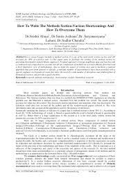 We did not find results for: Pdf How To Write The Methods Section Various Shortcomings And How To Overcome Them