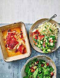 Baked Feta With Chilli And Chorizo Jam And Chopped Salad Recipe Recipes Chopped Salad Feta Recipes