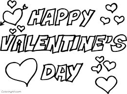 Valentine's day is for everyone, children and adults. Simple Happy Valentines Day Coloring Page Coloringall
