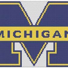 Connie is a cross stitch expert with over 40 years of experience who's written nearly 100 articles for the spruce crafts. University Of Michigan Logo Counted Cross Stitch Pattern Cross Stitch Fabric Cross Stitch Counted Cross Stitch Patterns