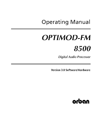 Optimod Fm 8500 V3 0 Operating Manual Manualzz Com