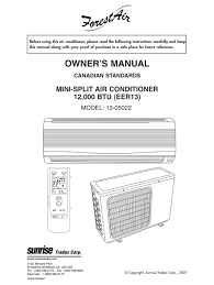 Shop for more wall air conditioners available online at walmart.ca. Forestair 13 05022 Owner S Manual Pdf Download Manualslib