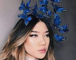 Mexican Pink Butterfly Fascinator Accesorios Para El Cabello Tocados De Novia Tocados