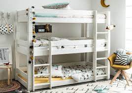 Vintage 1980s danish scandinavian modern beds and bed frames. Scandinavia Triple Bunk Bed Rainbow Wood