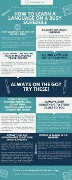 How To Learn Languages When You Don T Have The Time Infographic Languagelearning Learn A New Language Learning Languages Language