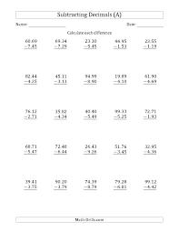 4 Free Math Worksheets Third Grade 3 Subtraction Subtract 4 Digit Numbers With Regrouping 82 Decimals Worksheets Fractions Worksheets Math Worksheets