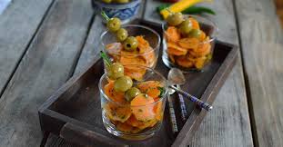 Verrines De Carottes Au Cumin Et Olives Apero A L Orientale Verrine Carotte Carotte Cumin Repas De Famille