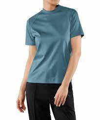 Womens blue round neck light weight long sleeve stretch t shirt size large. Women T Shirt Round Neck Orange Falke