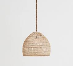 Flora Oversized Rattan Pendant Pottery Barn Rattan Pendant Light Wicker Pendant Light Small Pendant Lights