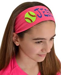 Amazon.com: Funny Girl Designs Personalized Embroidered Softball Patch  Cotton Stretch Headband Your Custom Colors and Player Name : Clothing,  Shoes & Jewelry