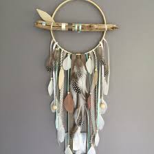Attrape Reves Dreamcatcher Attrapeur De Reves En Bois Flotte Plumes Et Perles Bois Decorations Murales Capteurs De Reves Attrapeur De Reve Attrape Reve