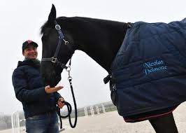 Le déploiement de la bâche ici c'est paris sur la pelouse ! Jo Equitation 12 Cavaliers En Bleu Dont Leprevost Delmotte Et Touzaint