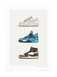 Triple Travis Scott X Nike Sneakers Wallpaper In 2020 Sneakers Wallpaper Sneaker Art Sneakers Sketch