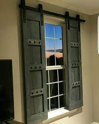 Interior sliding barn door window shutters. Barn Style Shutters Window Barn Doors Sliding Shutters Etsy Barn Door Shutters Interior Windows Sliding Shutters