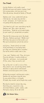 And we won't say when, we won't ask why. Two Friends Poem By Ella Wheeler Wilcox