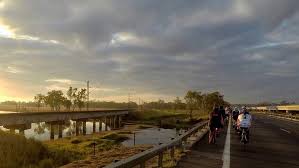 Going Across Yeppen Lagoon On The Ctmrocky Ctm2017 Chaddys Ride Cycle4liferocky Cycling Rockhampton Ibikeqld Rockhampton Lagoon Riding