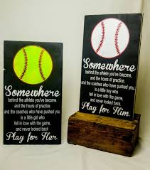 Play For Her Softball Bedroom Decor Wooden Sign Player Gift Softball Bedroom Softball Bedroom Decor Softball Coach Gifts