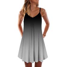 Es wurde bei einer größe von 48 getragen. Damen Armelloses Sommerkleid Gradient Loose Kaufland De